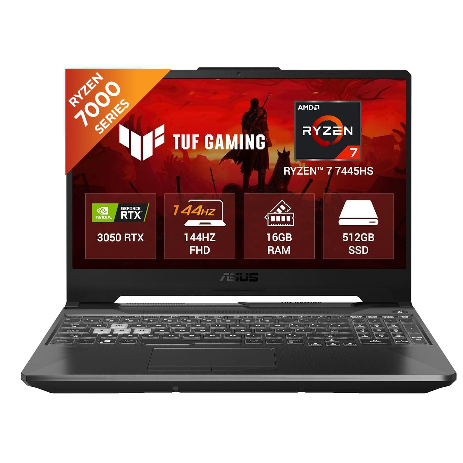 ASUS TUF A15 (2025) AMD Ryzen 7 7445HS, RTX 3050-4GB, 16GB DDR5, 512GB SSD, 15.6" 144Hz - Image 1